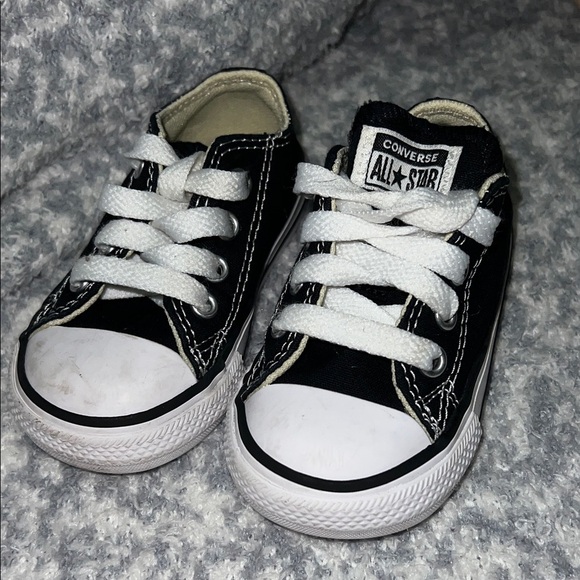 Converse Other - Converse Kids Black and White Sneakers 4 Toddler